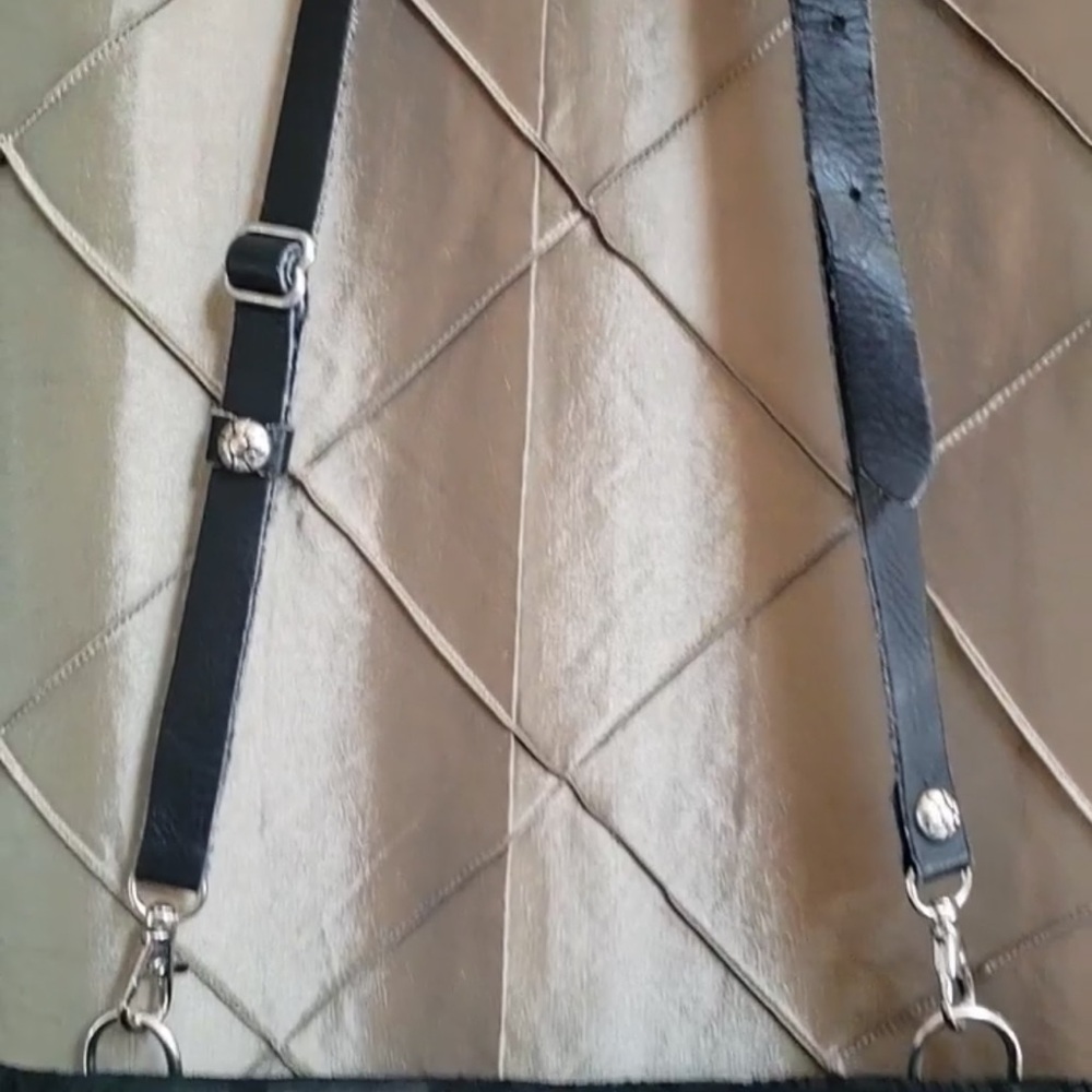 Native American Indian leather fringe bag with beaded thunderbird rosette VGUC - Picture 2 of 6